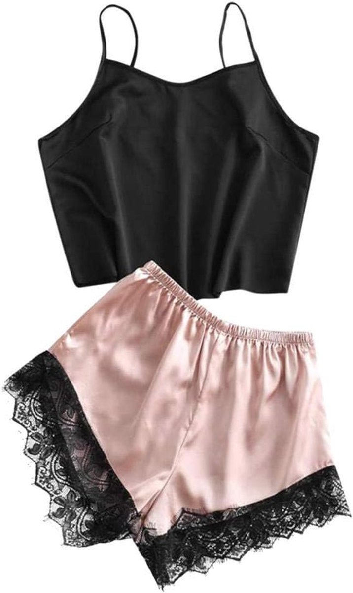 Sexy dames erotische lingerie 2 ST Vrouwen Kostuums Sexy Lingerie Nachtkleding Erotische Porno Verleiding Kanten Beha Dames Nachtkleding Sets-Black_S