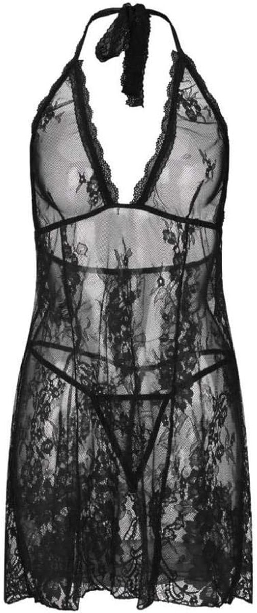 Lingerie & ondergoed Plus Size Lace Chemises Slips Sexy Lingerie Vrouwen Transparante Borduurwerk Rok Nachtkleding Ondergoed