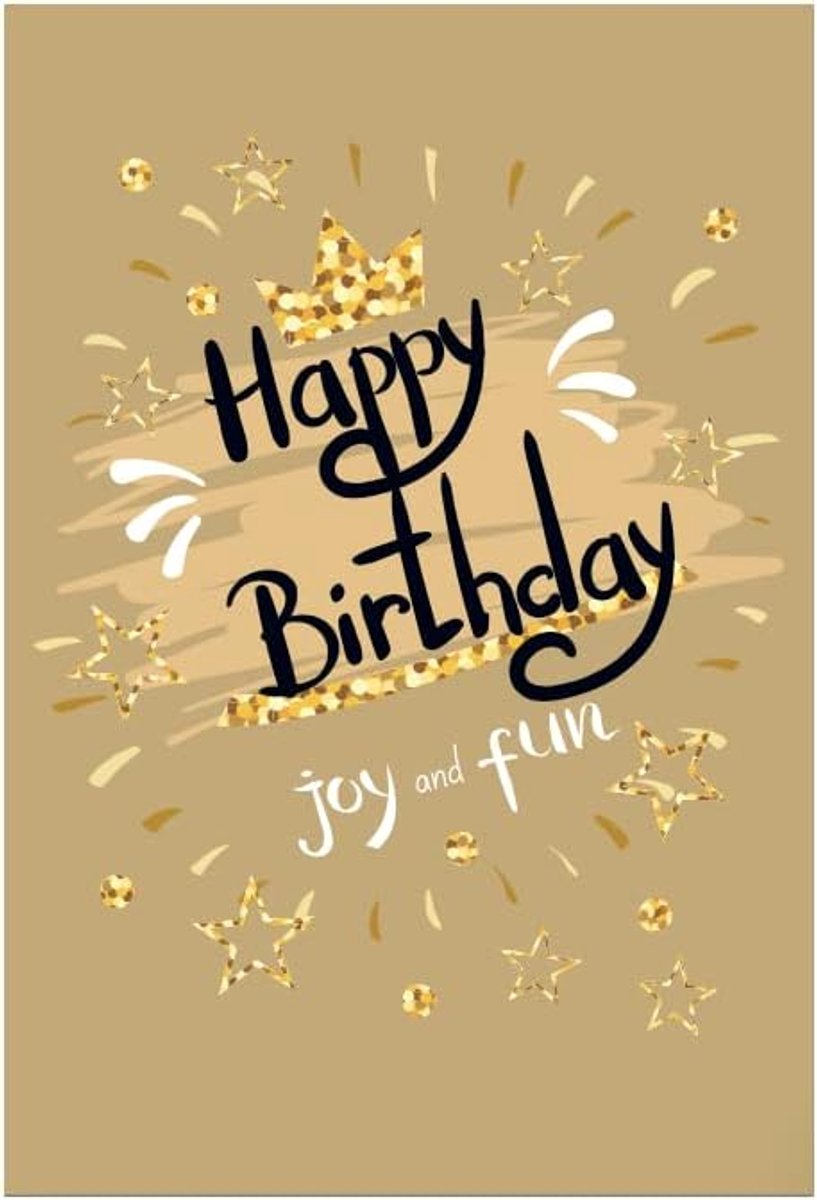 1 premium verjaardagskaart Happy Birthday, 18 x 12 cm, met witte envelop, kaart voor verjaardag, felicitatiekaart, Happy Birthday-kaarten