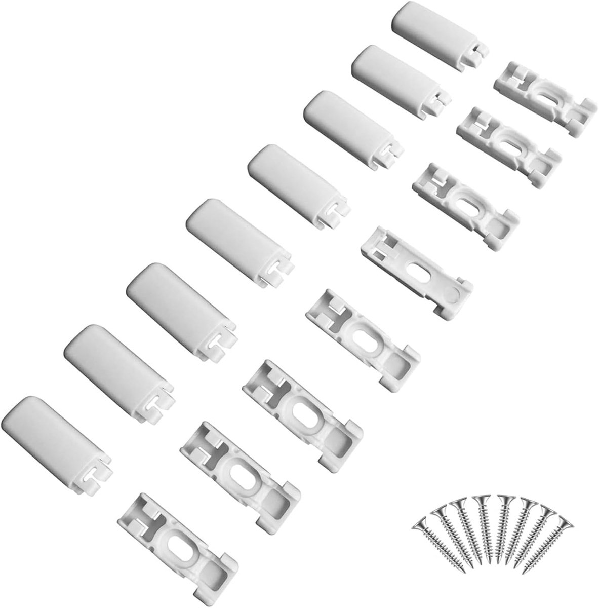 Pack of 8 Plissé Spare Parts Clamp Supports, Pleated Shoes, Pleated Holders, Tensioning Shoes for Pleated Pleats for - ShopVlot