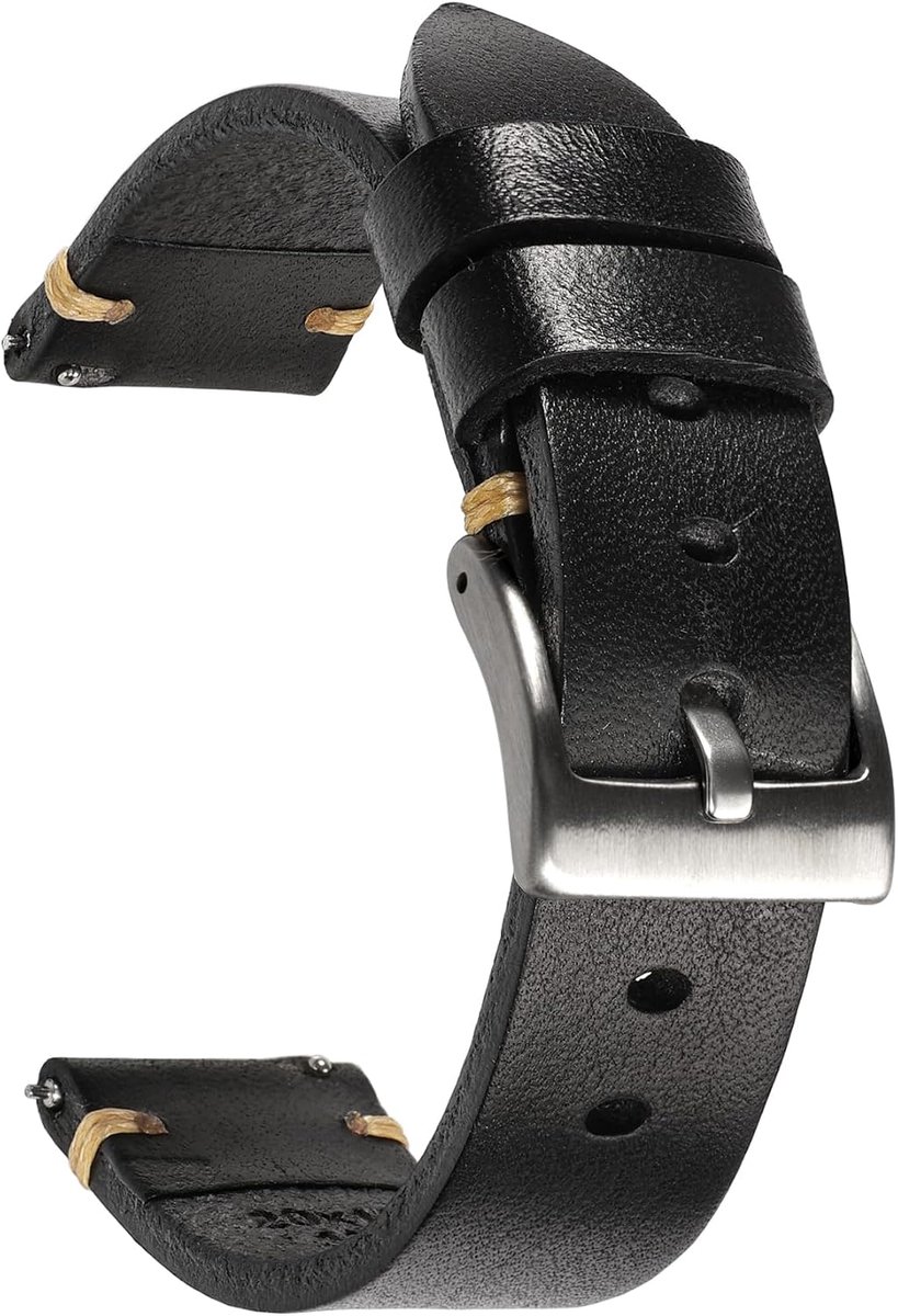 Retro Handmade Watch Strap Quick Release Vintage Leather Watch Band Replacement Choice of Width 18 mm 20 mm 22 mm 24 - ShopVlot