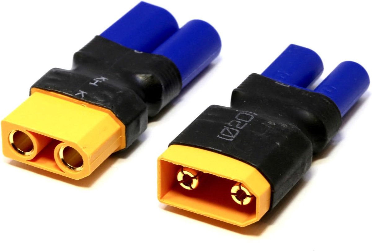2pcs Premium Adapter Set EC5 Plug Socket to XT90 Male Female High Current Plug 5mm Gold Plug Adapter Cable for Lipo - ShopVlot