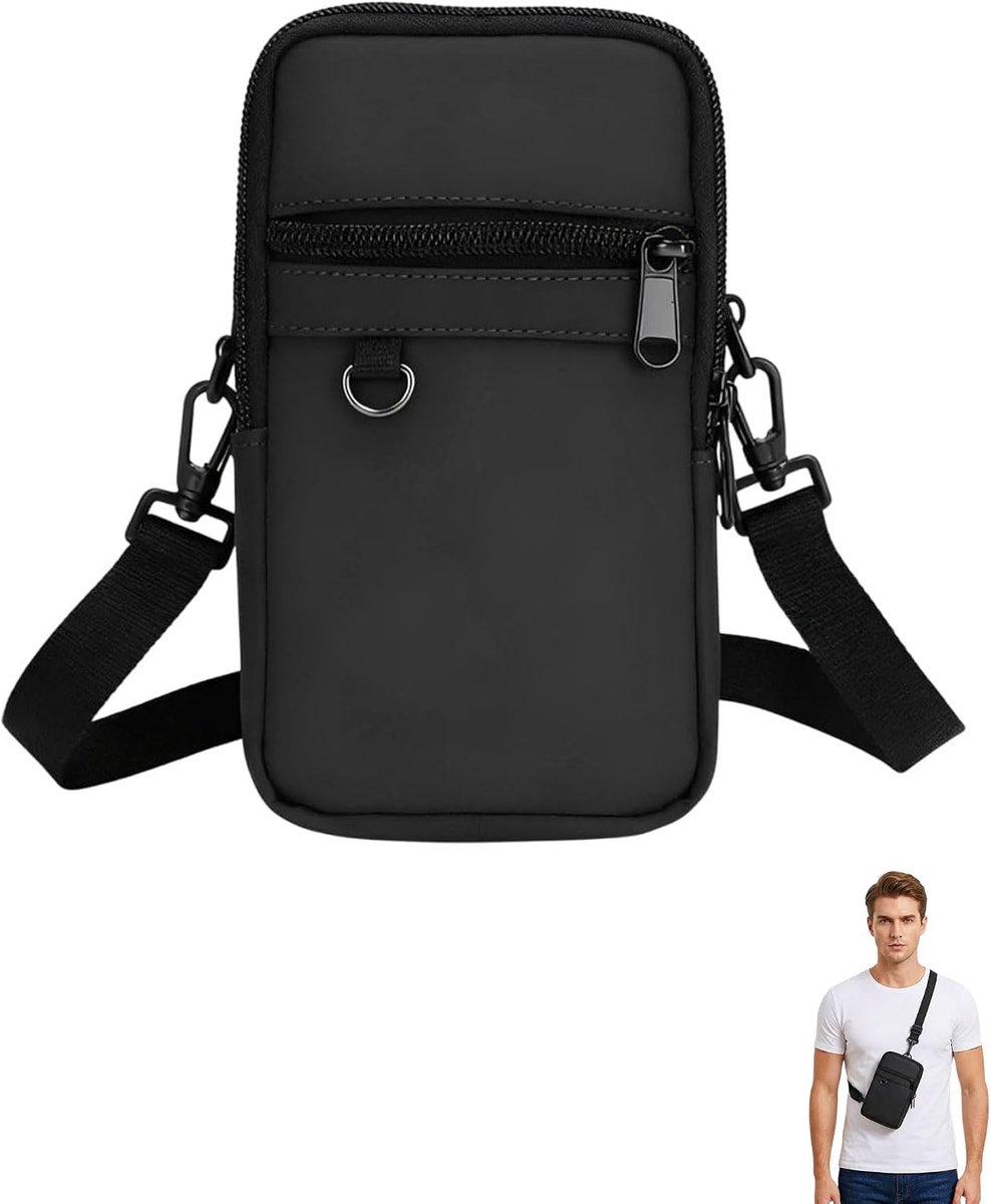 smartphone telefoontas klein - waterdicht - met hangers voor paspoort en creditcards - ideaal voor reizen - ShopVlot