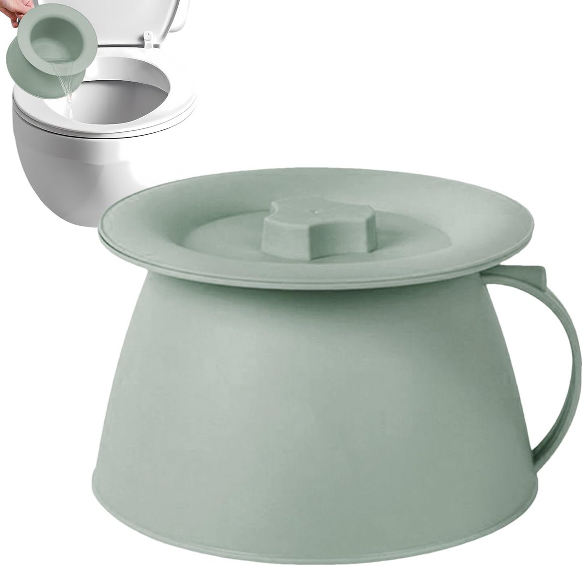 SnelShoppen - Plasbucket 1.5L met Deksel en Handvat - Draagbare Urinepot voor Camping en Reizen - Hygiënisch en Praktisch voor Mannen, Vrouwen, Jonger