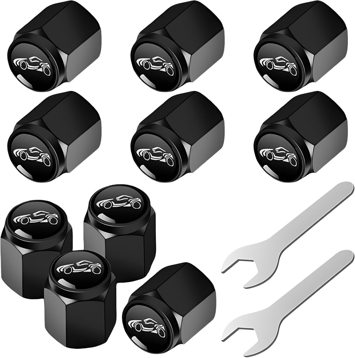 Autobanddoppen 10 stuks - universele stofbescherming - sportwagenlogo - verlengt levensduur - ShopVlot