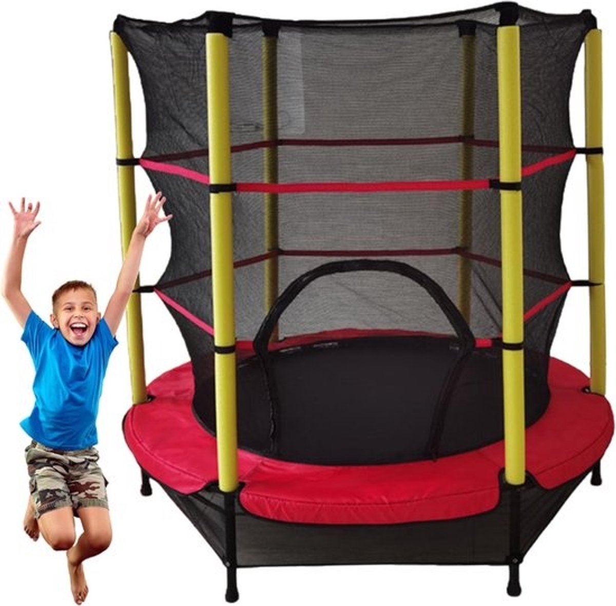 Veiligheidsnet als vervanging - voor ronde trampolineframes - 140 cm - Weerbestendig - kwaliteitsnet