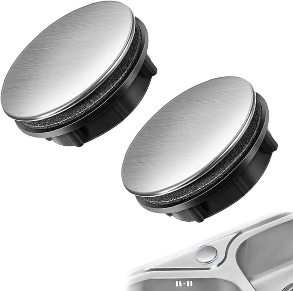 Gat Cover, 2 Stks Sink Tap Gat Cover Keukenkraan Gat Rvs Kraan Gat Cover Sink Accessoires voor Keuken Badkamer