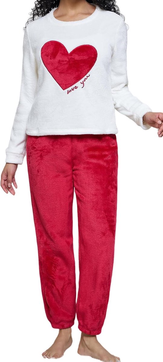 Flanel Pyjama Set Pyjama Lange Knuffel Tweedelige Warme Nachtkleding Sleepwear Pluche Zacht Huispak Loungewear Vrijetijdspak M