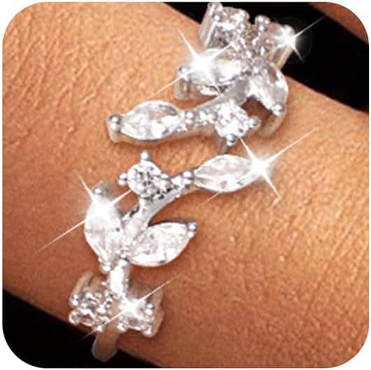 Ringen, Open, Verstelbare Ring, Blad Ring Voor Dames, Elegante, Stapelbare Ringen Voor Dames, Dagelijkse Kleding, Bruidskleding, Feestkleding