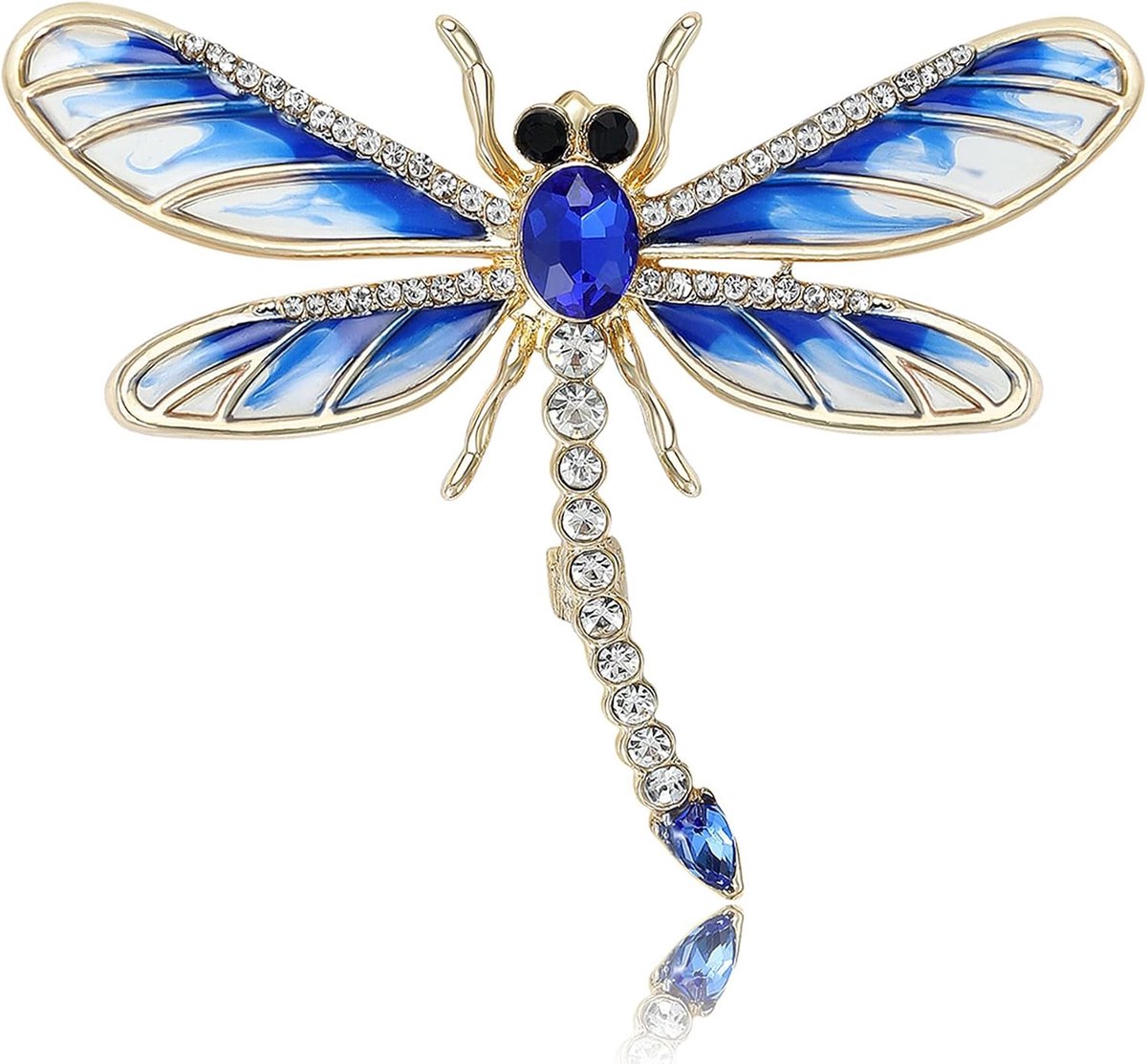 Vleugels libelle broche zinklegering kristallen pinnen dames dierenliefhebbers revers sjaals jassen accessoires