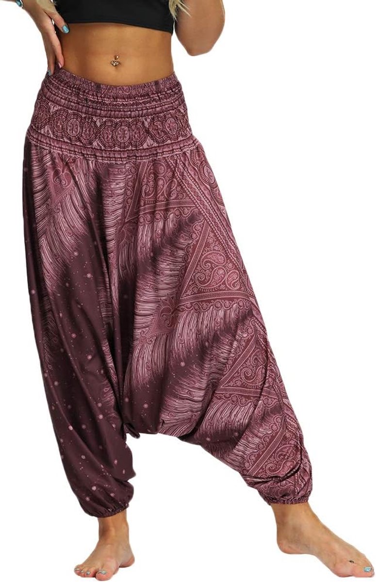 Hippy Drop Crotch Broek Baggy Aladdin Hoge Taille Yoga Broek Strand Vakantie
