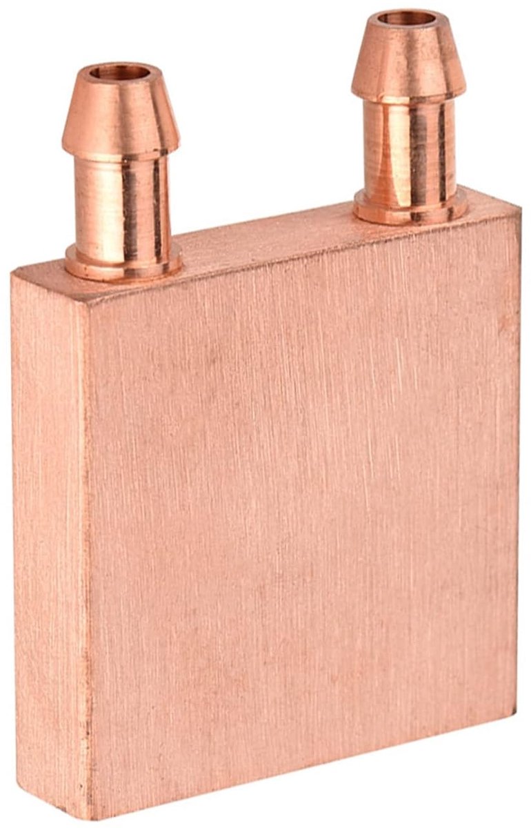 Koperen Blok, Koperwaterkoelblok Koper-water Koelblok voor Grafische GPU-kop CPU 40 * 40 * 10 Mm