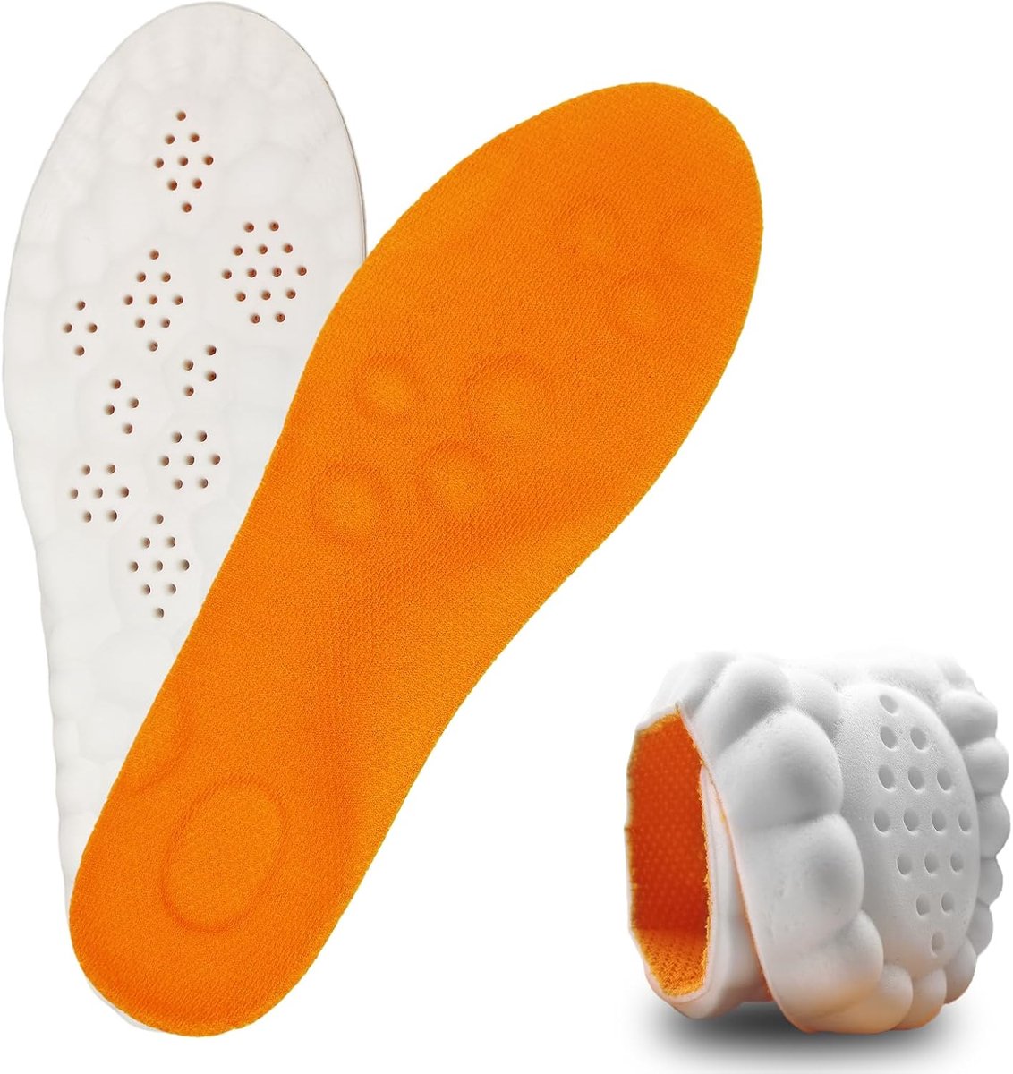 Comfort Massage Inlegzolen Foam Gewatteerd (Oranje UK Mannen 6.5-7.5