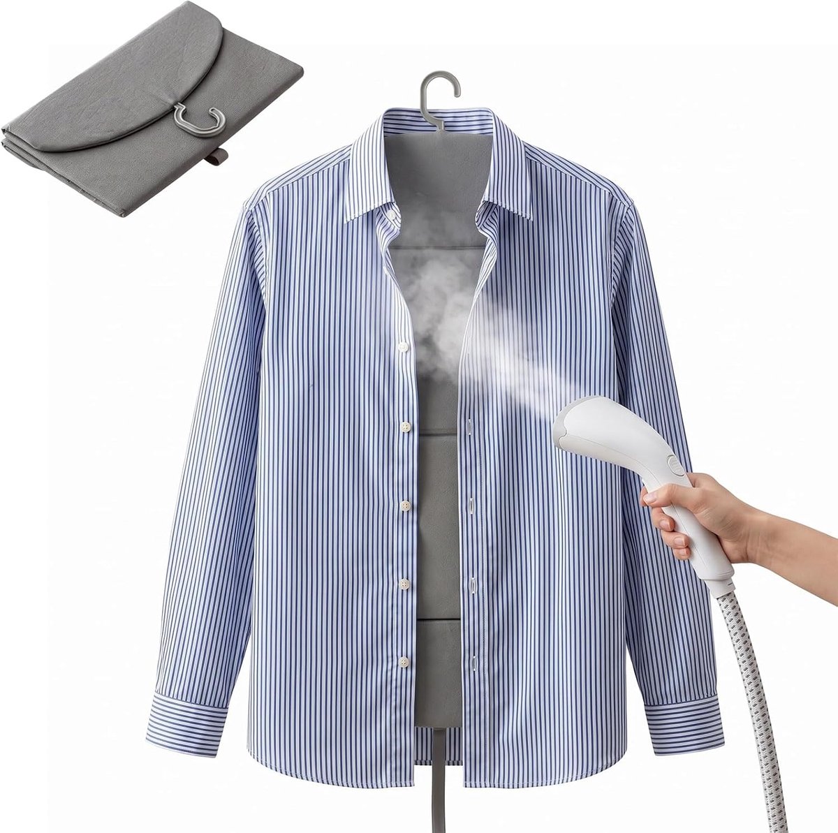 Stoomplank voor steamer en stoomstrijkijzer, 91 x 41 cm, grijs