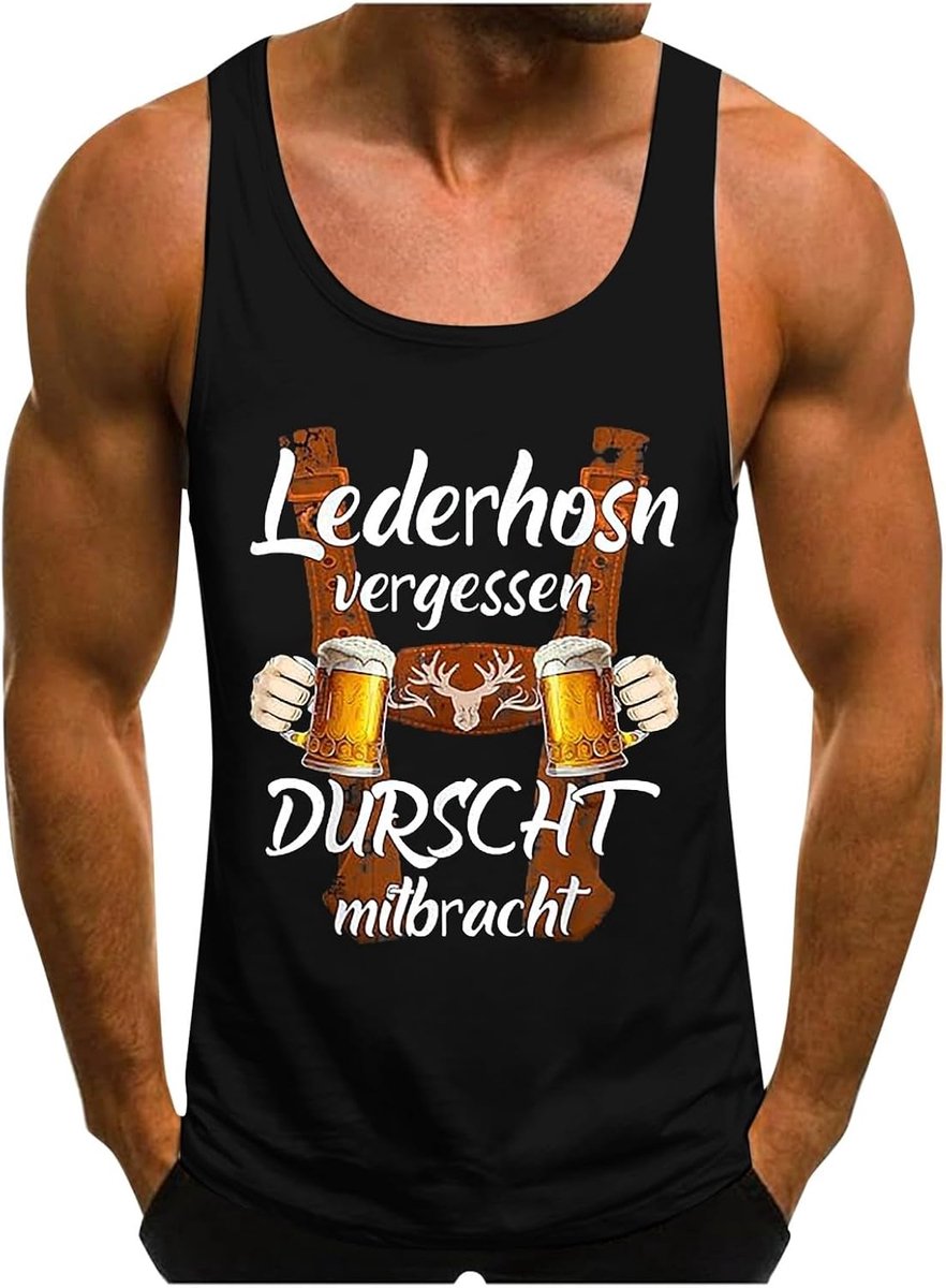 Vest met digitale illustratie, lichte zomertop, uniseks