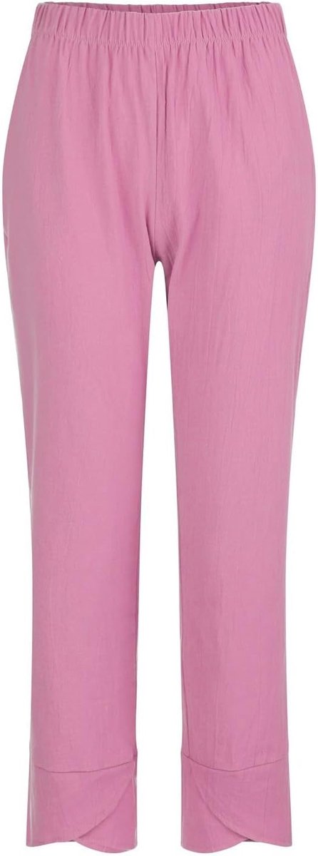 Hoge taille, chic, comfortabel, elegant, breed, casual, kantoor, zomer, vloeiend, recht, slank, palazzo, sigaret, katoen, linnen, A2