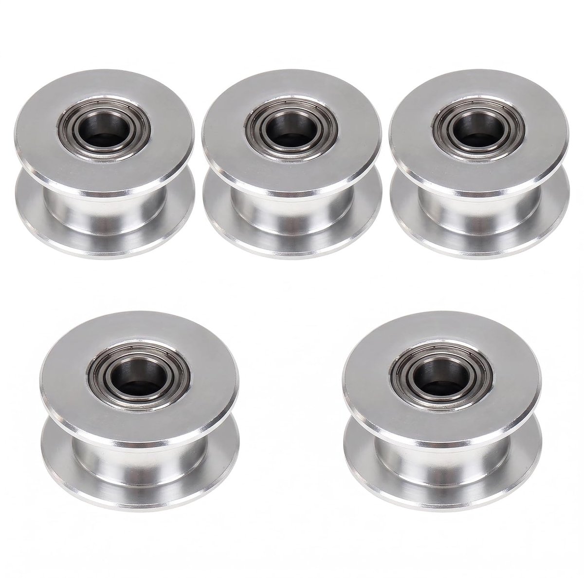 5x GT2 Geleidepoelie Tandloos 20T Spanrol 5mm Boring 6mm Riem 3D-Printer