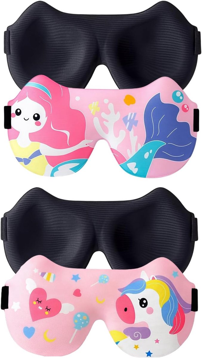 Slaapmaskers voor kinderen, 3D-slaapmasker voor kinderen met