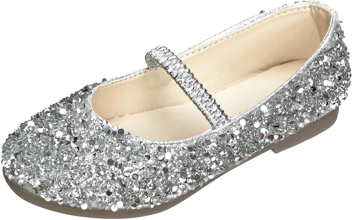 Schoenen voor meisjes, elegante pailletten voor ceremonies en feesten