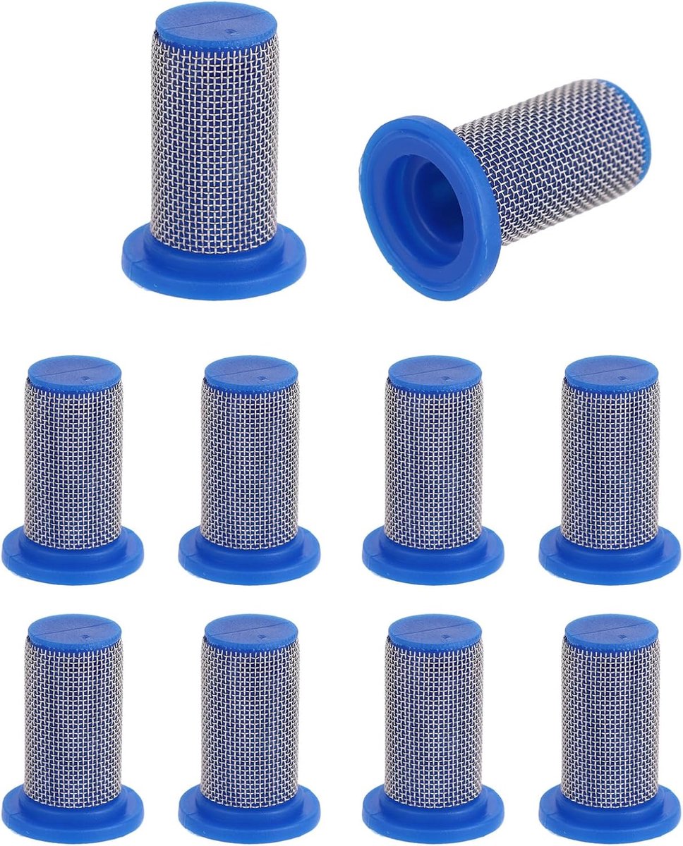 10st 8079-PP-50 Sproeikopfilter, Roestvrijstalen 50 Mesh Vervangingsfilter voor TeeJet Sproeikopbehuizing Anti-Verstoppingsfilter voor Landbouw- en Irrigatiesproeisystemen