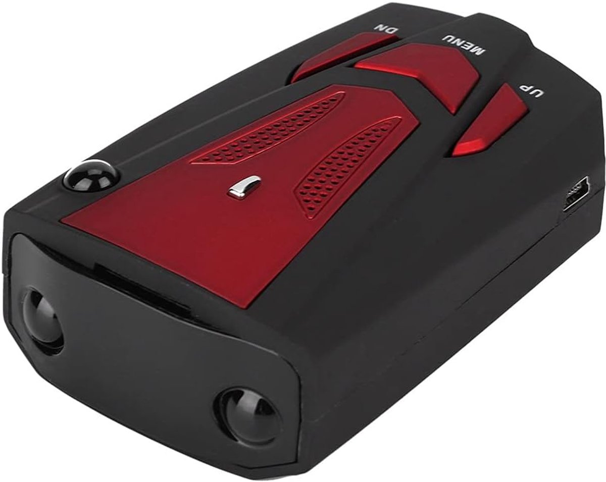 360 graden V7 GPS Detector Auto Snelheid Alert Veiligheid Voice Band 16 voor Verkeersveiligheid (Rood)