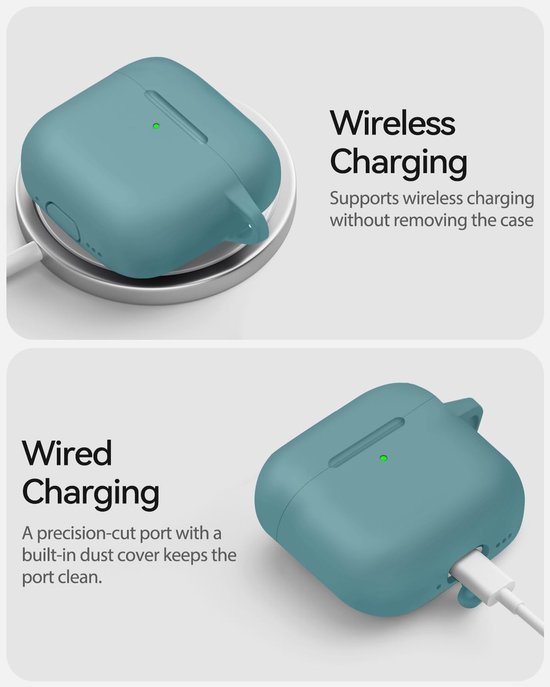 Siliconen voor AirPods 4 Hoes, B6-Denim Blue — afbeelding 3