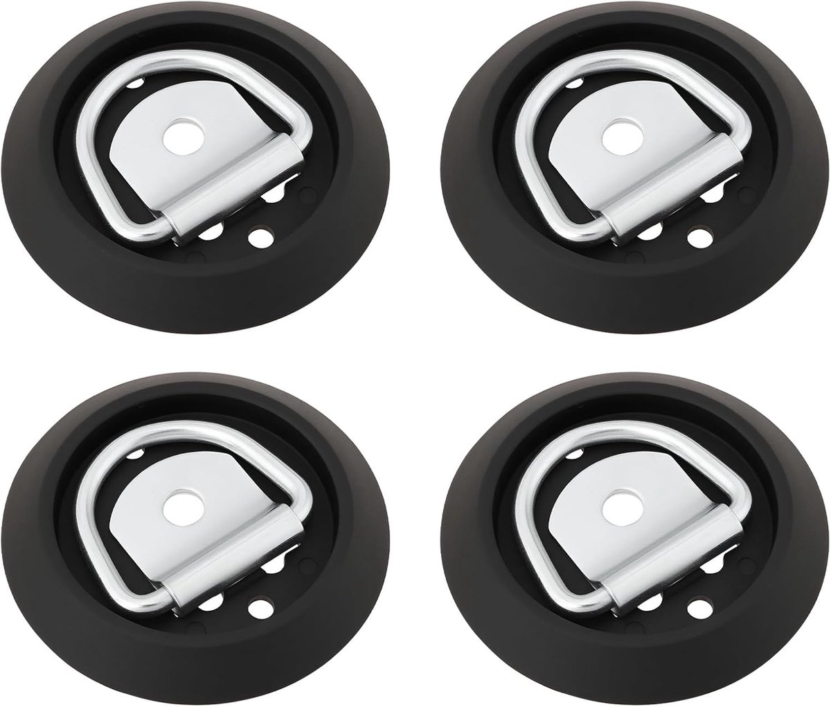 Store 4 Stks Trailer Sjorringen Tie Down Sjorringen Diameter 100mm Montage Gat M10 voor Aanhangwagens Vrachtwagens RV Campers Vans ATV SUV Boten