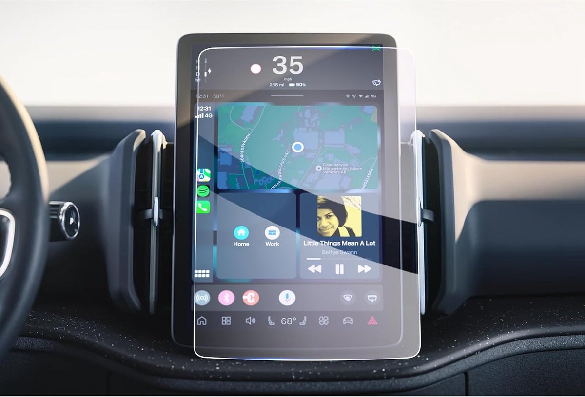 Navigatiebeschermfilm 12.3 inch - Glas Screen Protector - Schokbestendig - Voorkomt krassen - ShopVlot
