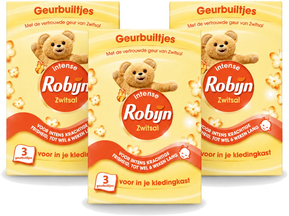 3 x Robijn - Zwitsal - Geurbuiltjes - Zachte Babygeur - Hypoallergeen - 3 Geurbuiltjes - Voordeelverpakking - 3 stuks