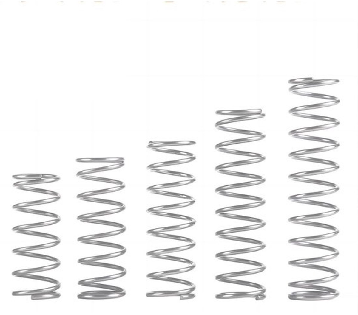 10 Stuks Roestvrij Stalen Drukveren - Diameter 0,7 mm, 7 mm (Buiten) en 25 mm (Lengte)