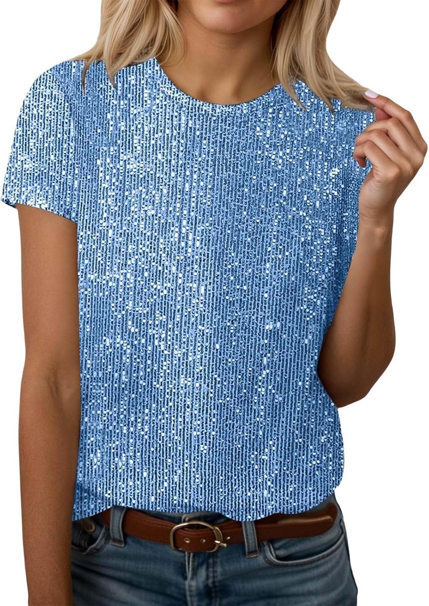 Glitter T-shirt met korte mouwen