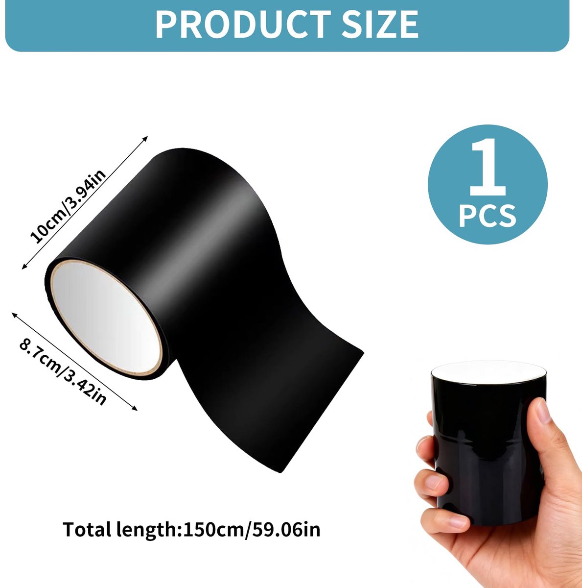 Onderwatertape, Sterk Premium Waterbestendig Plakband (1,5m) – Universeel Reparatietape voor Zwembaden, Tenten - ShopVlot