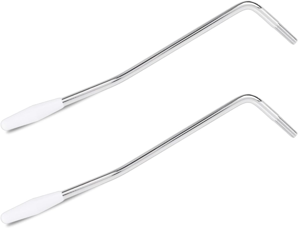 2st Tremolo-Arm, 5mm & 6mm Draad Whammy Bar met Tip Metaal Enkel Tremolo-Systeem Vervanging Geschikt voor Elektrische Gitaar (Zilverkleur)