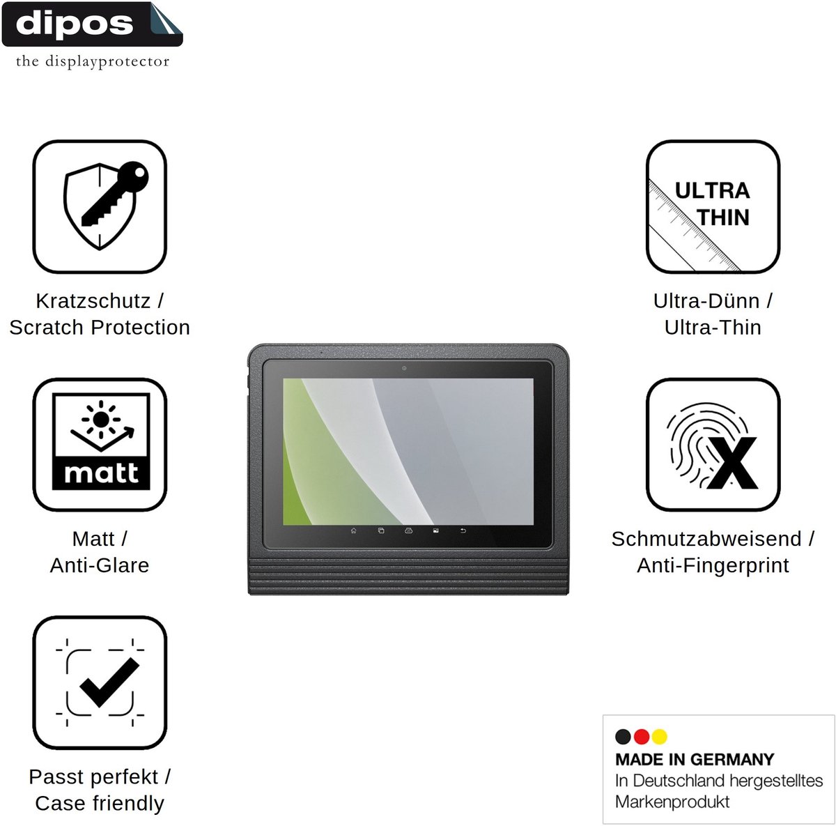 dipos – 2x Matte Beschermfolie geschikt voor Launch X431 PROS V5.0 | Krasbestendige & antireflecterende Screenprotector Ultra-Thin
