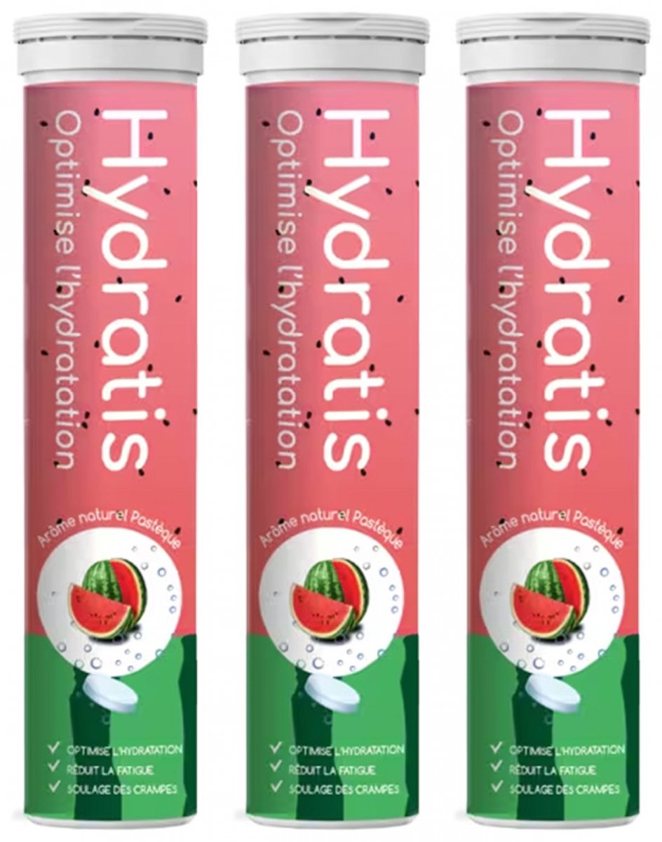 Hydratis Set van 3 x 20 Bruistabletten (Aroma : Watermeloen)