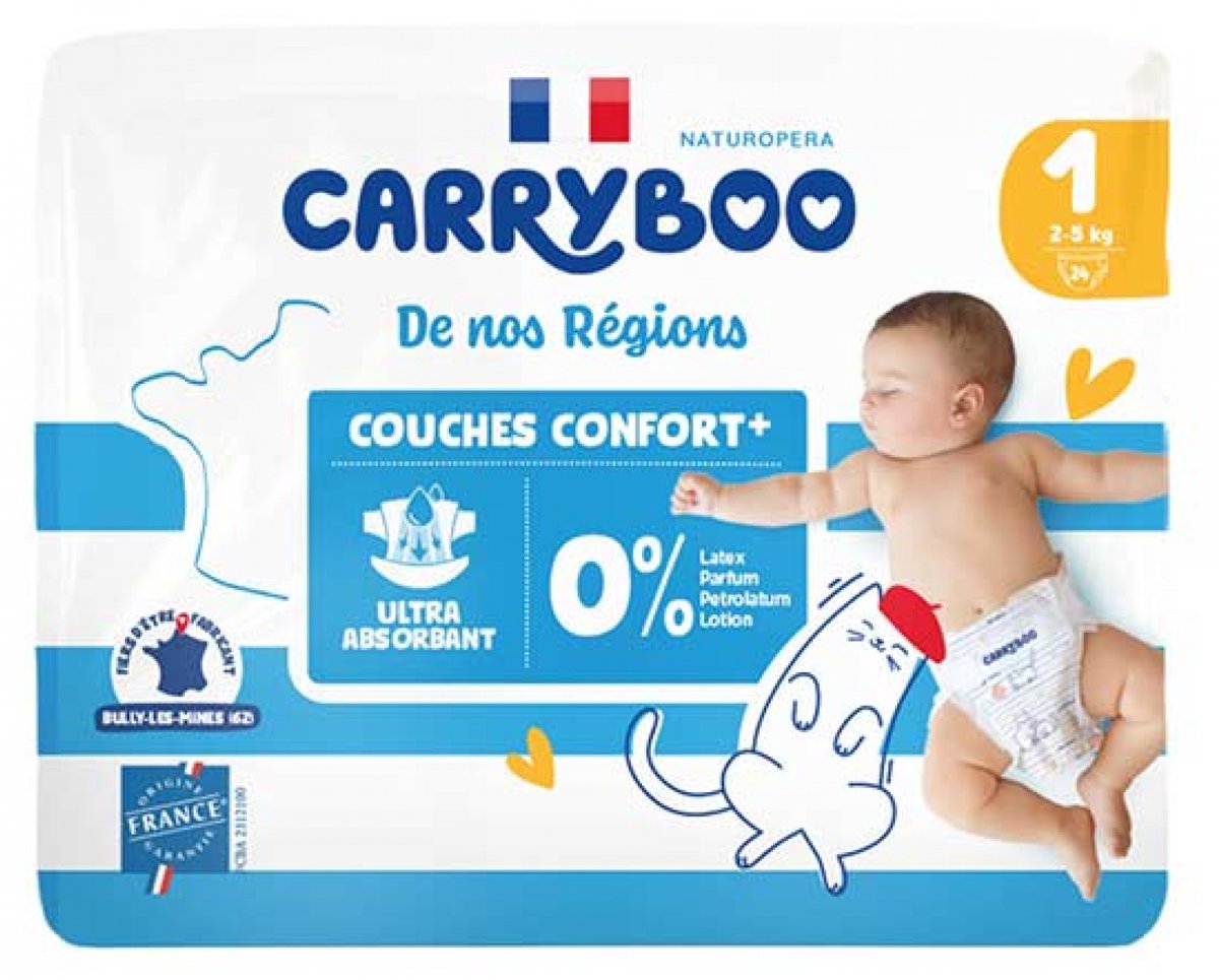 Carryboo De Nos Régions luiers maat 1 | 24 stuks