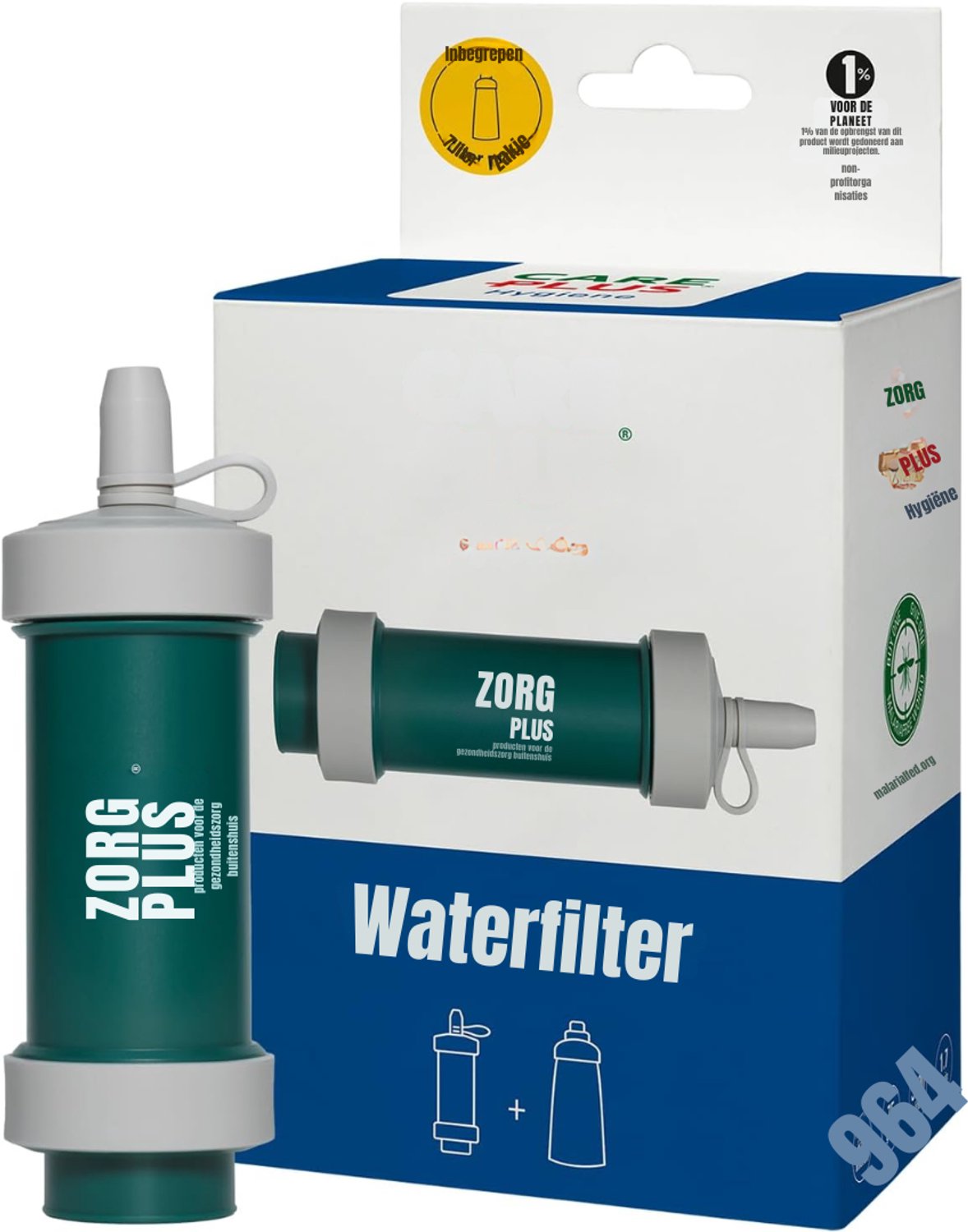Levo® Waterfilter noodpakket - Waterfilter - Groen - 12cm x 7cm x 4cm