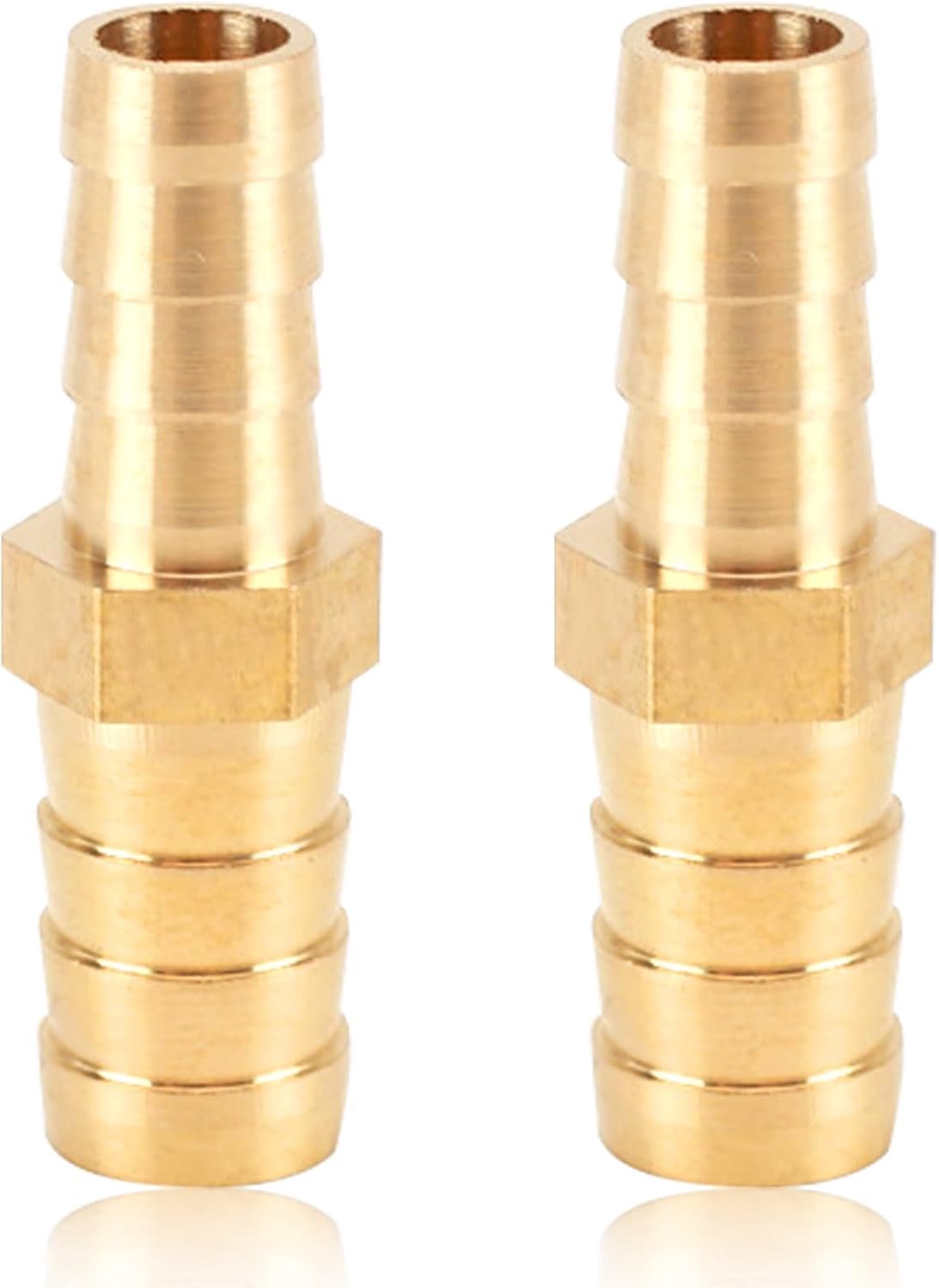 Hose Connectors, 2 Pieces, 10 mm x 6 mm, Brass, Hose ID Brass Reducer, Hose Connector, Brass, Straight, for Water Pipe - ShopVlot