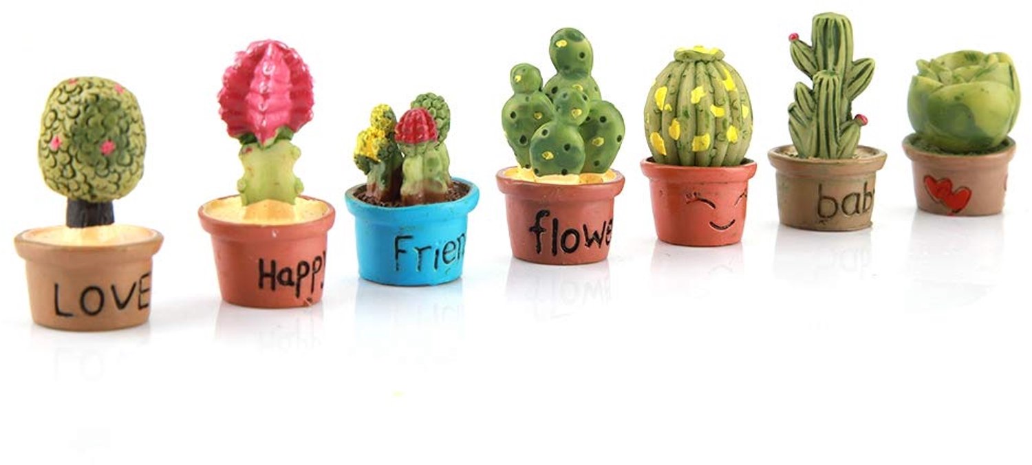 Mini Nepplant, 7 Stuks Kunstmatige Kleine Miniatuur Groene Plant Nep Potplant Mini Kunstplanten Tuindecoratie - ShopVlot