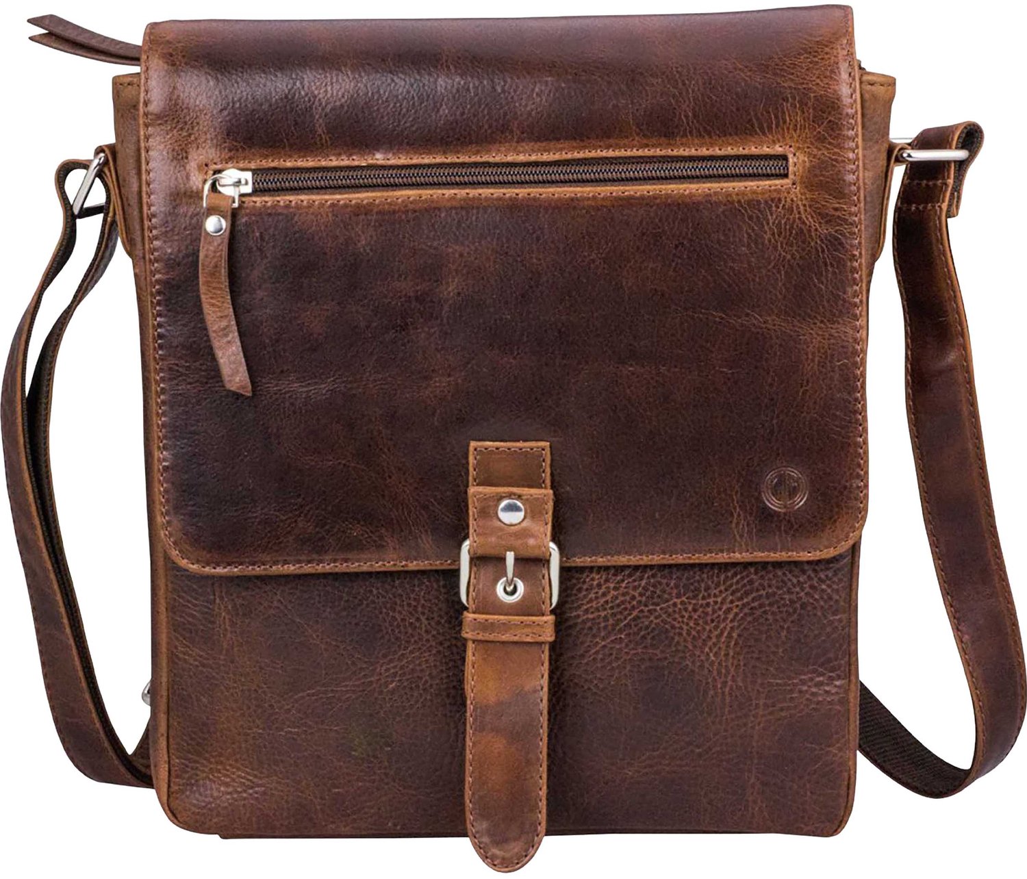 LINDENMANN heren leren tas - bruin