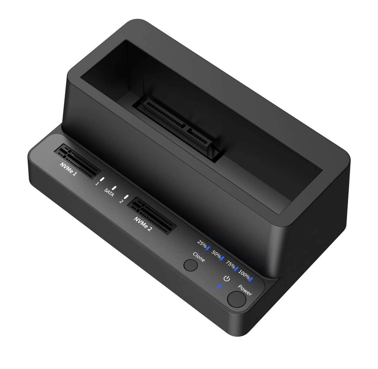 Triple Bay HDD clone docking Station (2 NVME + 1 SATA)