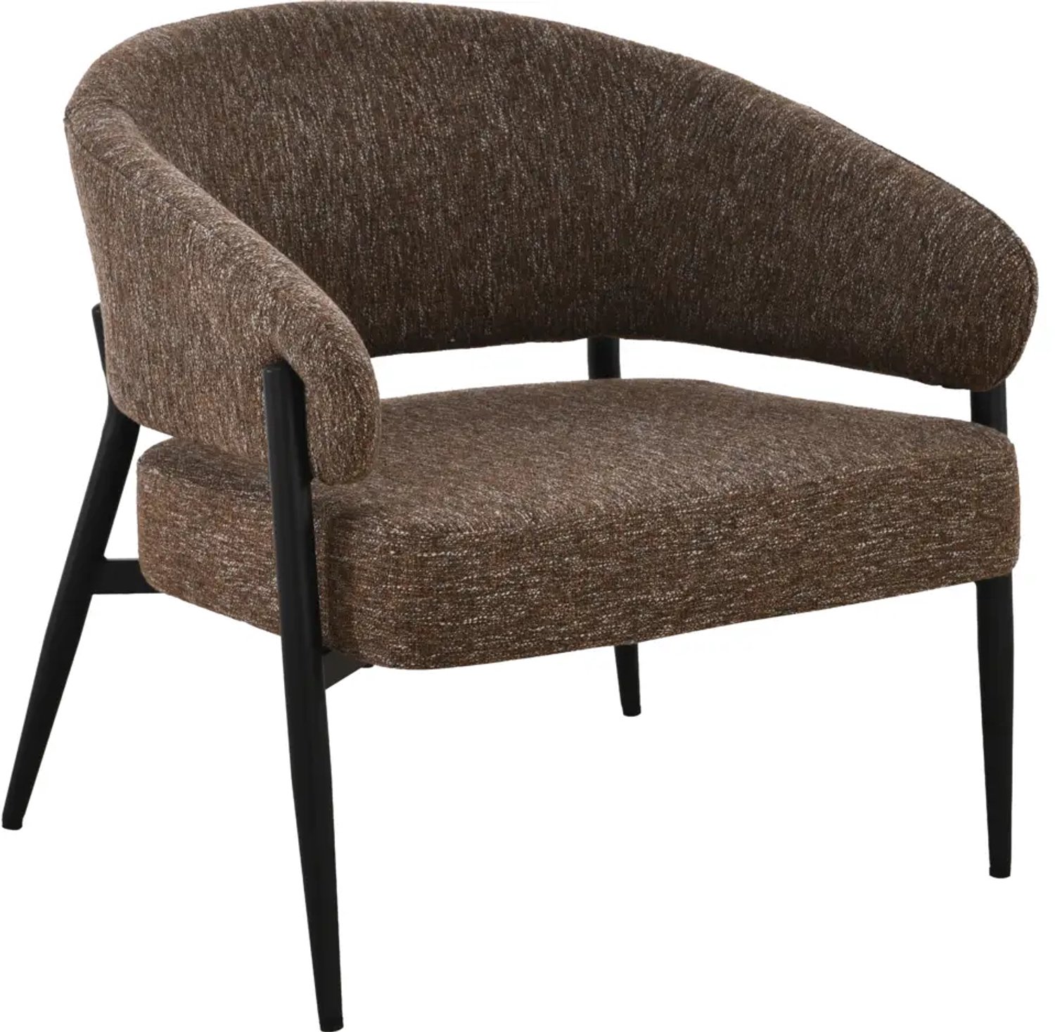 Goossens Fauteuil Sofi - Stof - Bruin