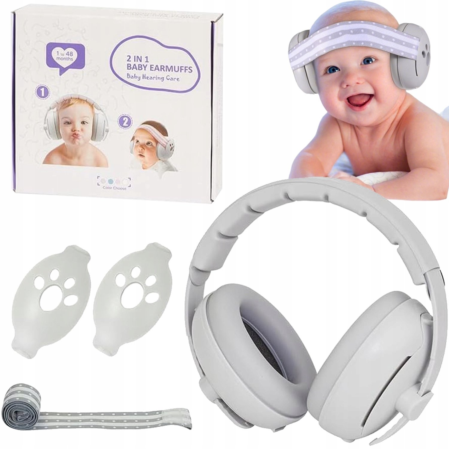 Baby gehoorbescherming - Geluidsdempende oorkappen voor baby's en peuters