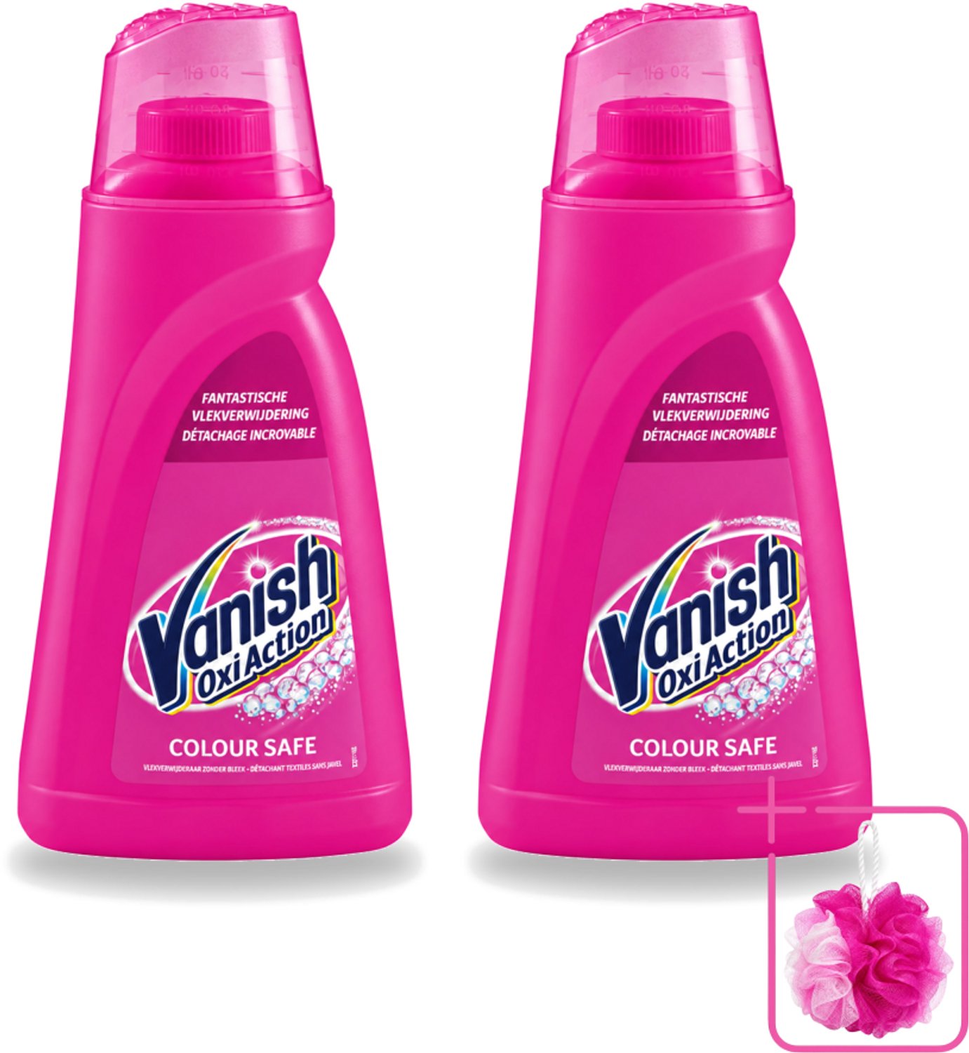 2 x Vanish Oxi Action - Veilige Kleur - Vlekkenverwijderaar Gel - Zonder Bleek - Gekleurde Was - 1 L - Bulkverpakking - Vlekkenverwijderaar - Douchemop - Vetvlekken