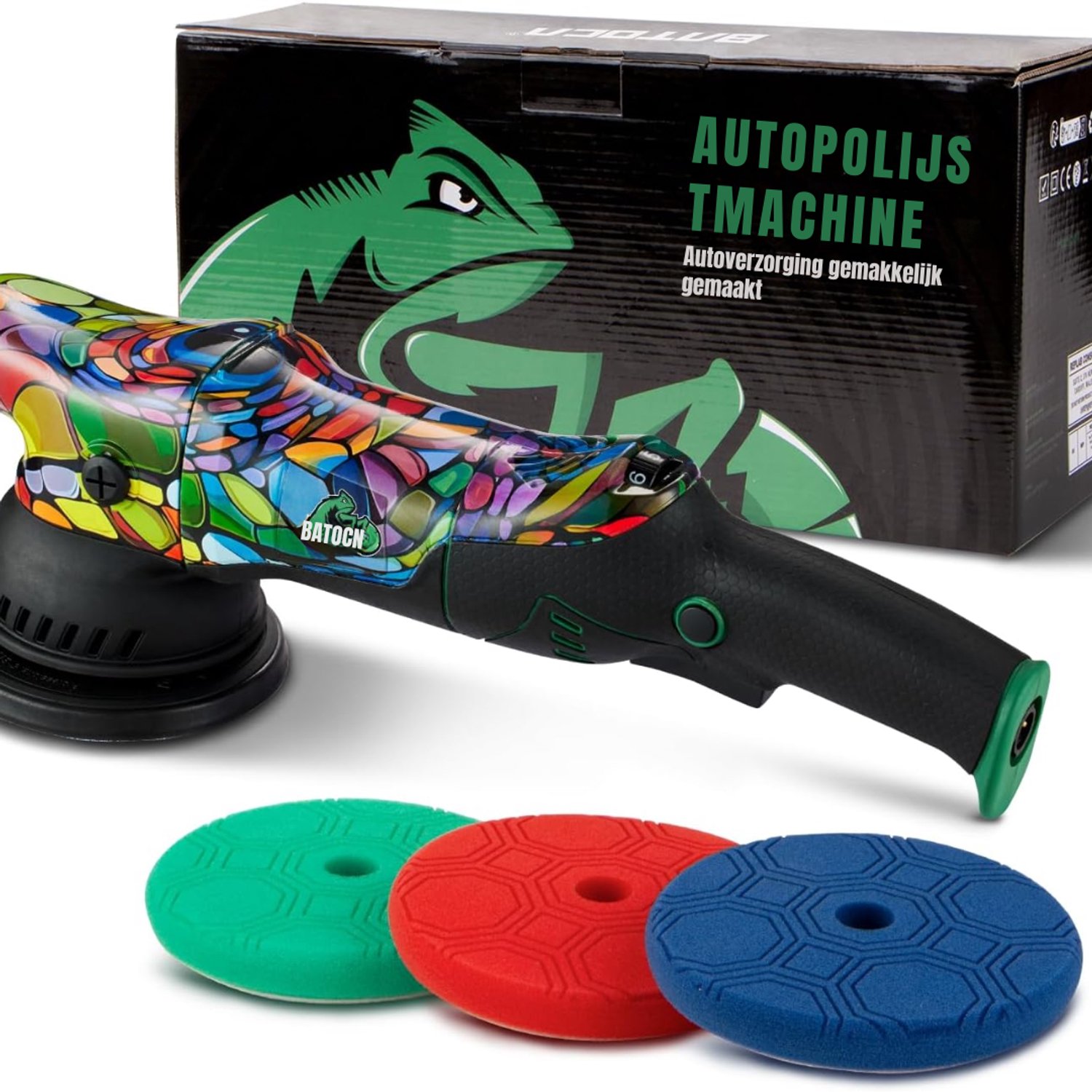 Levo® Polijstmachine Auto - Excentrische Polijstmachine - Polijstmachine - Groen - 16cm x 38cm x 17cm