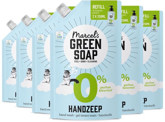 Marcel's Green Soap Handzeep Navulling - 0% - 6 x 500ml