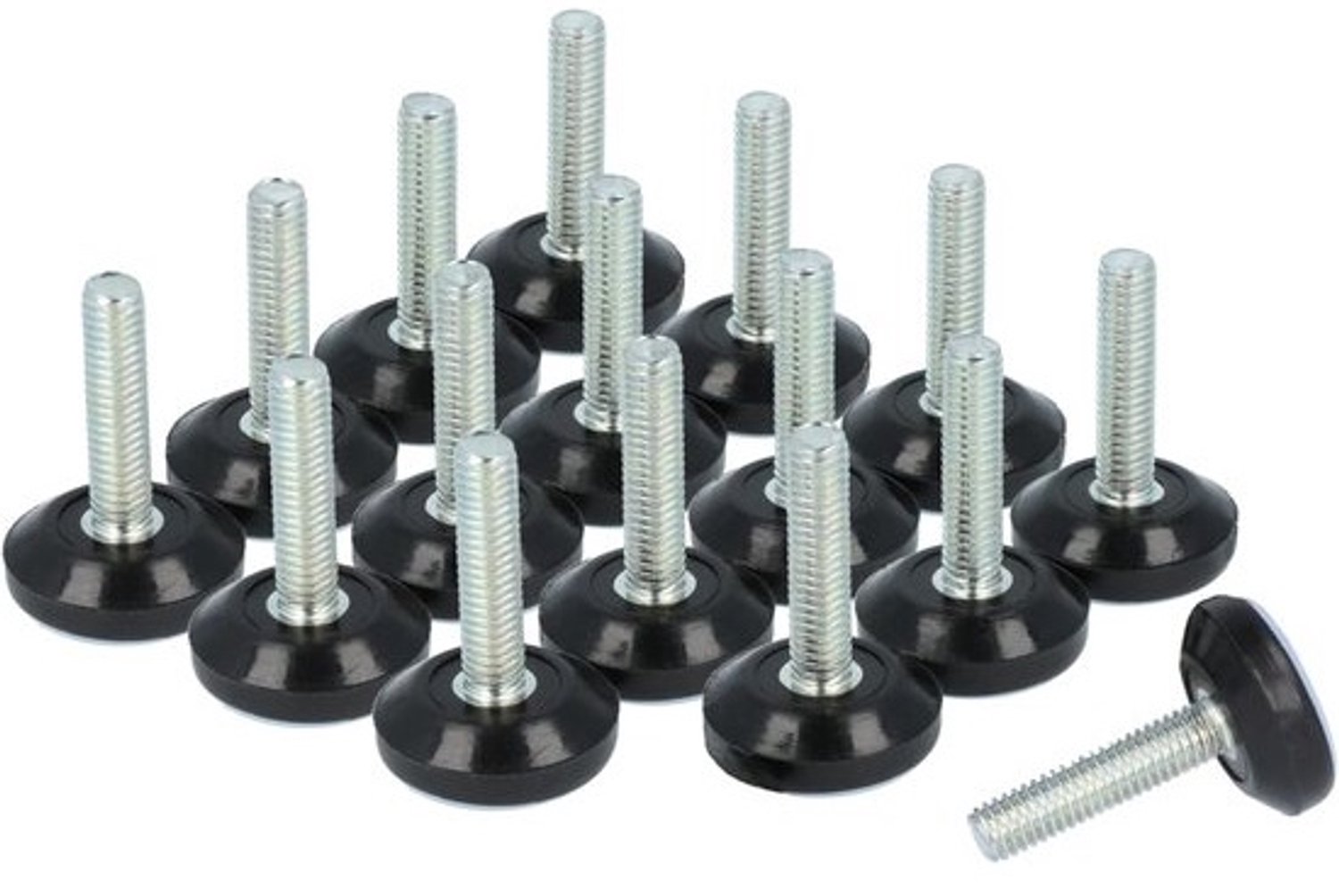 Meubelglijders met schroefdraad - Glijvlak stelschroeven - Meubels verplaatsen - Duurzame PTFE laag - 22 mm diameter - Blauw