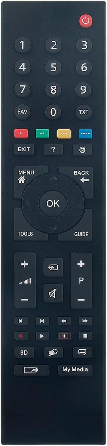 Afstandsbediening geschikt voor Grundig TV - vervangend model - geen programmeren nodig - direct gebruik - Vemera