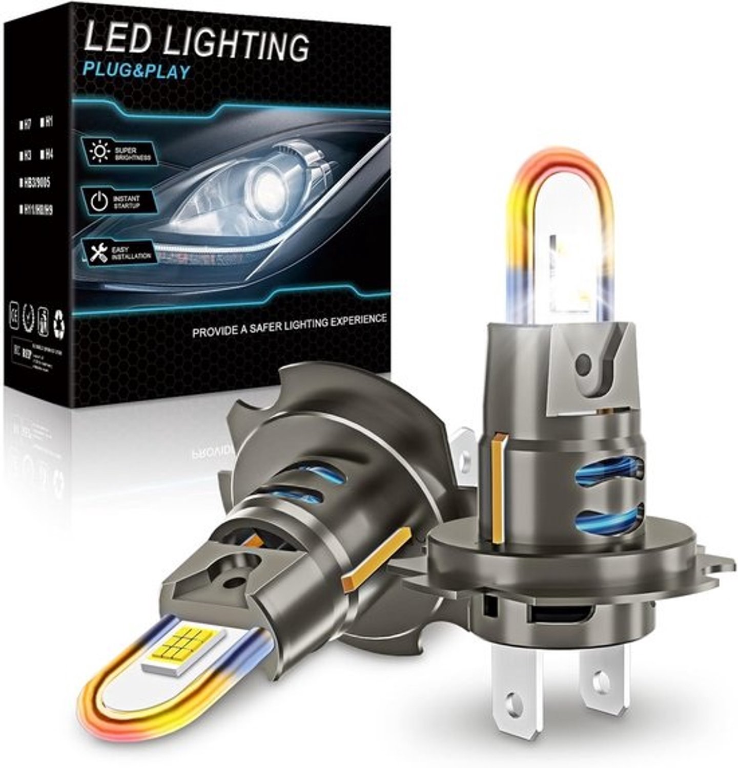LED Koplamp Lamp - Grootlicht Dimlicht - Auto Verlichting - Plug and Play - 1:1 Afmeting - Wit Licht