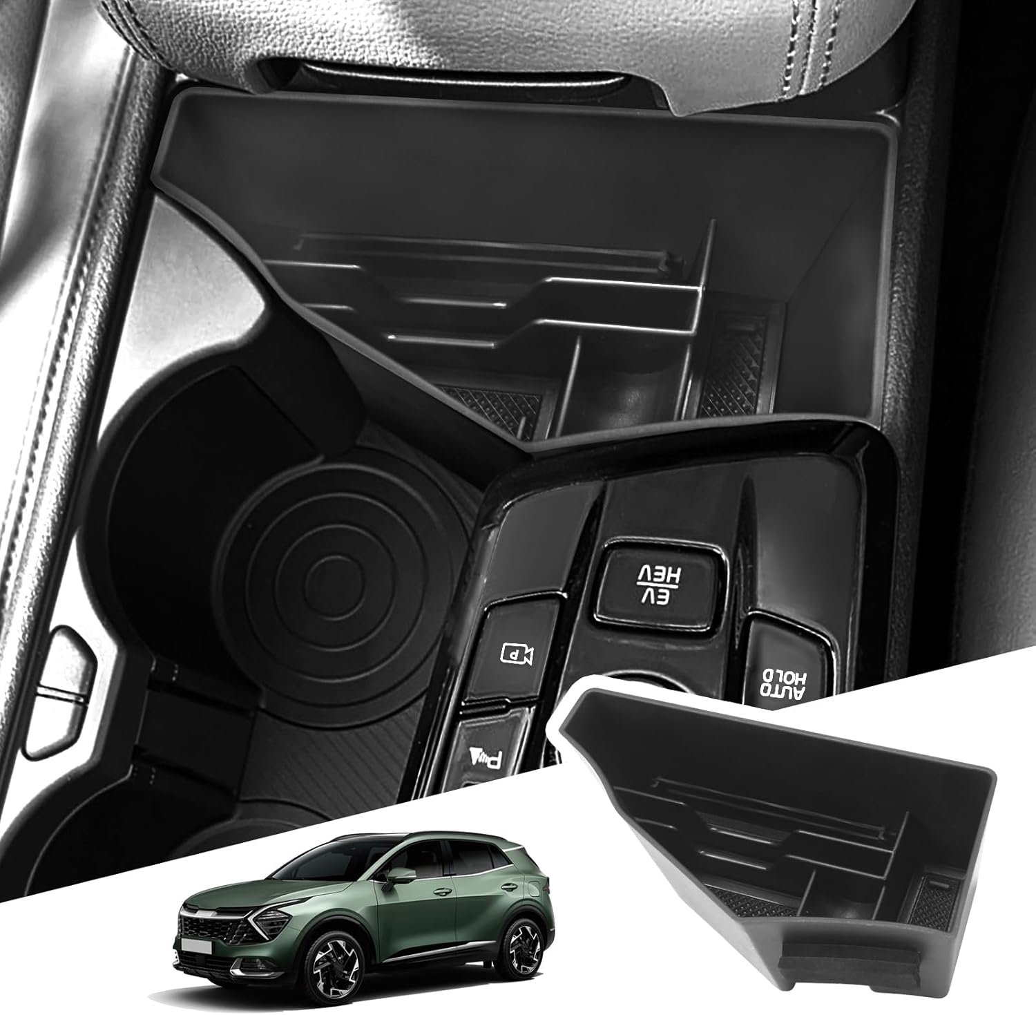 Opbergdoos voor Middenconsole - Organiser met Antislipmat - Geschikt voor Kia Sportage NQ5 2022-2025 - ShopVlot